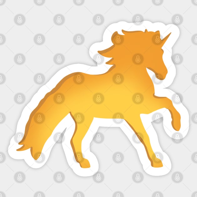 Galloping Unicorn Silhouette Sticker by Lady Lilac